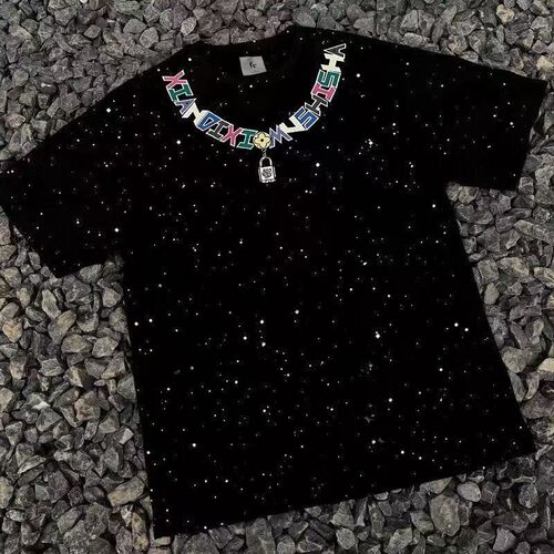 2025新款夏季潮流满天星中大童衣服网红同款宽松夏季短袖T恤短袖