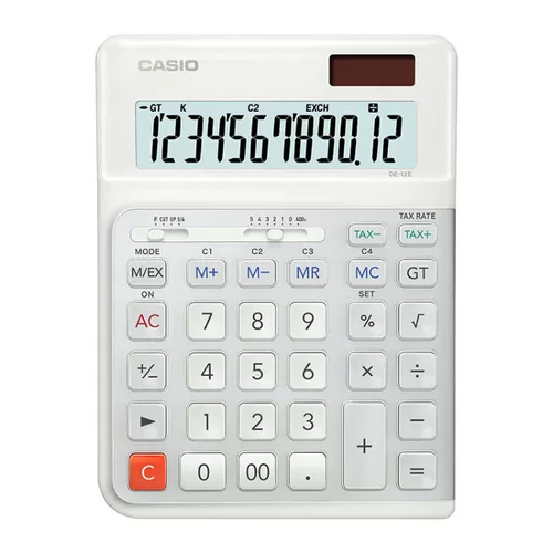 Casio Casio Calculator 3 ° DE-12 калькулятор калькулятор Инженерная стальная кнопка крупномасштабный офисный калькулятор