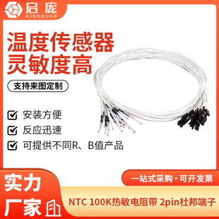 启庞NTC温度传感器带2pin杜邦端100K 3D打印机配件热敏电阻 3950
