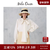 系带前后两穿衬衫 Mila Owen春夏甜美气质泡泡袖 09WFT241956