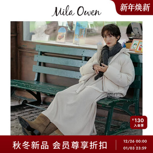 Mila 简约高领罗纹针织喇叭下摆连衣裙09WNO255032 Owen25秋冬新品