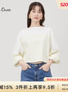 Mila Owen 春夏休闲简约通勤宽松条纹长袖T恤09WCT241028
