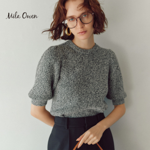 针织衫 甜美宫廷风圆领泡泡灯笼中袖 09WNT231205 Owen春夏法式 Mila