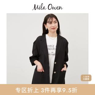 翻领西装 外套09WFJ242123 Owen春夏休闲简约微透长袖 Mila