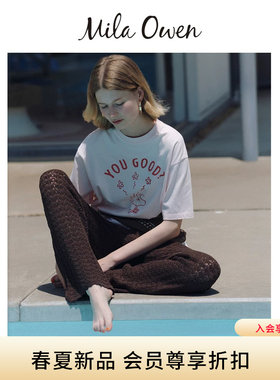 Mila Owen26春夏新品史努比联名印花纯棉短袖T恤09WCT262023