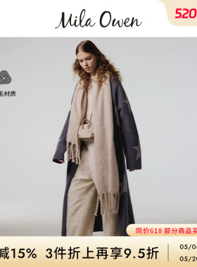 Mila Owen秋冬时尚百搭休闲长款羊毛针织开衫09WND245029