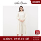 Mila Owen春夏休闲简约圆领褶皱宽松蛋糕连衣裙09WFO241126