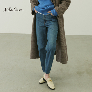 Mila Owen 2023冬新款宽松全棉通勤牛仔小脚裤女09WFP235031