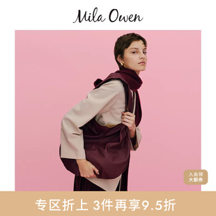 Mila 外套09WFJ254141 Owen秋冬简约休闲宽松翻领双排扣西装