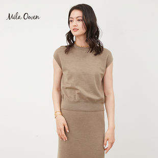 日系气质简约显瘦飞袖 新款 针织背心09WNT234055 Owen春夏季 Mila