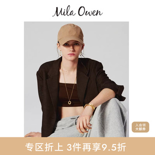 翻领休闲西装 外套09WFJ252162 Owen春夏简约通勤薄款 Mila