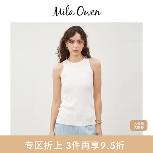 无袖 打底背心09WNT251048 Owen春夏简约百搭圆领修身 Mila