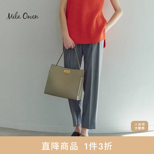 休闲通勤简约压褶显瘦高腰西装 Mila Owen 春夏季 09WFP231157 裤