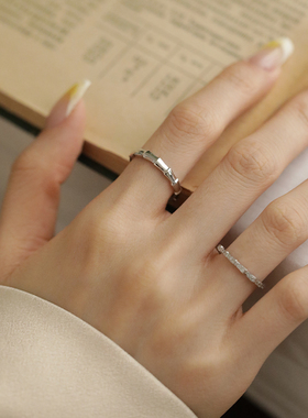 清野集男女对戒925银情侣对戒