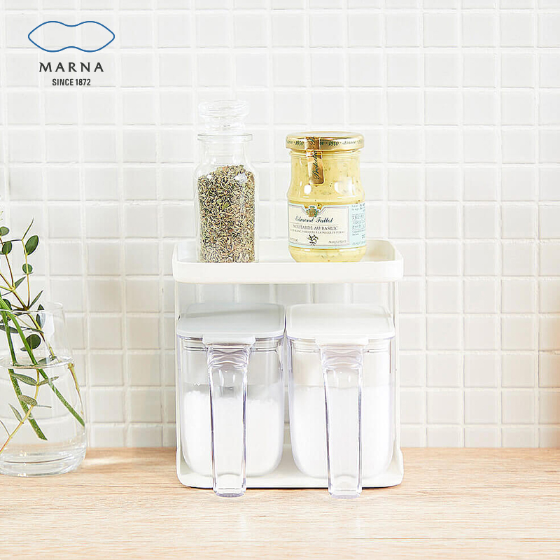 日本marna免打孔套装台面置物架