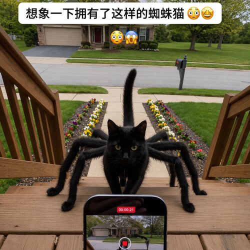 宠物蜘蛛服万圣节cos装扮