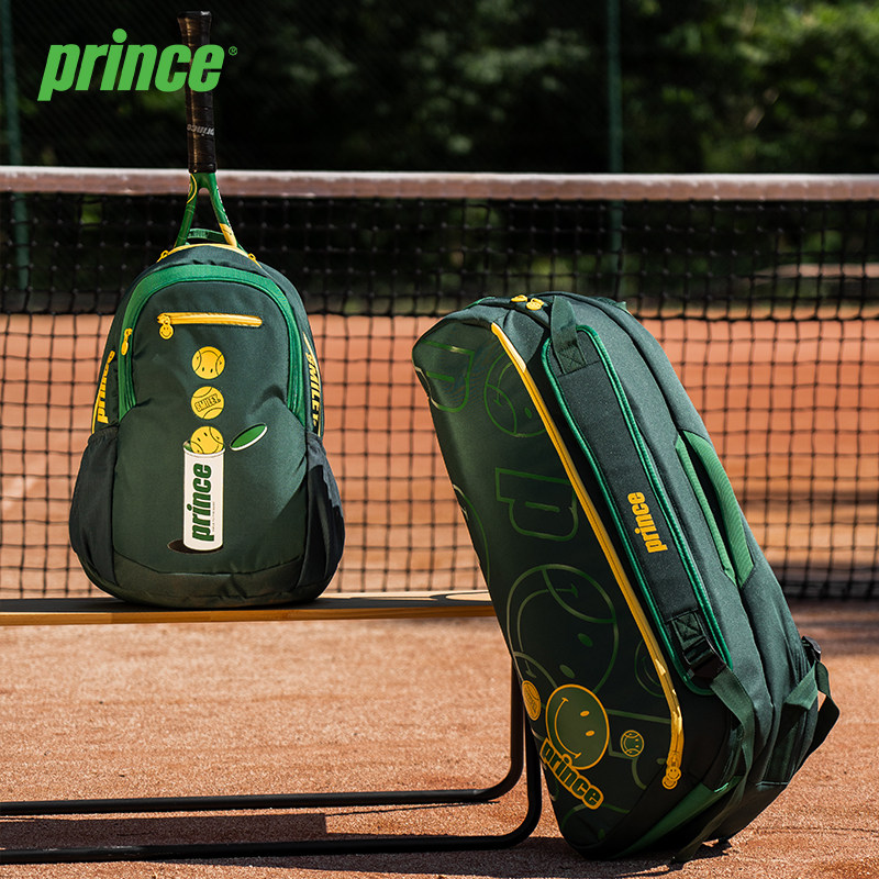 王子Prince网球包smiley联名款双肩包/6支装多功能网球包运动背包