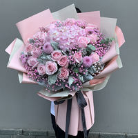 Qixi Festival Valentine's Day mixed pink rose bouquet Birthday, Beijing flower Express, local flower delivery, flower shop thumbnail 5