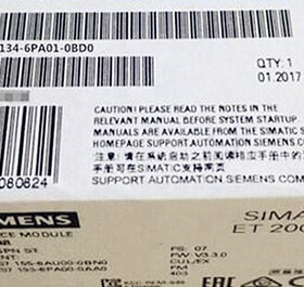 原装1P6ES7134-6PA01-0BD0全新模拟式输入端模块6ES71346PA010BD0