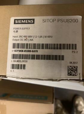 西门子电源6EP3436-8SB00-0AY0全新原装正品6EP34368SB000AY0现货