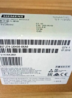 西门子6ES7274-1XH30-0XA0西门子模块6ES72741XH300XA0CPUX现货CD