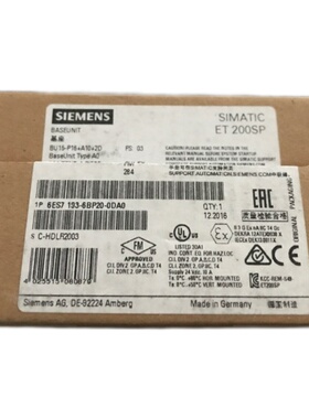 西门子6ES7193-6BP20-0DC0西门子模块6ES71936BP200DC0CPUX现货CD
