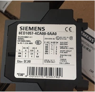 西门子1P6ED1057-4CA00-0AA0全新用于电力切换6ED10574CA000AA0