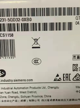 西门子6ES7231-5QD32-0XB0西门子模块6ES72315QD320XB0CPU现货CD