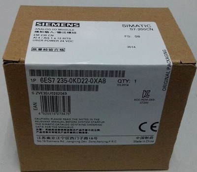 原装1P6ES7235-0KD22-0XA8模拟量输入输出模块