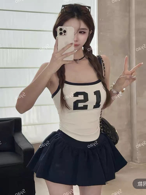 篮球宝贝弹力数字吊带纯欲