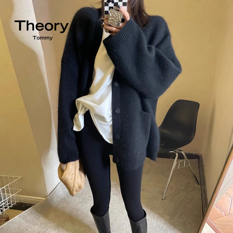 TheoryTommy宽松加厚羊毛开衫
