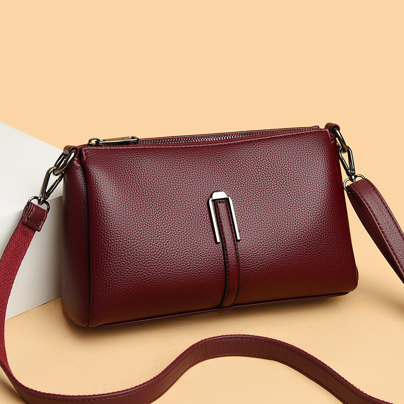 头层牛皮单肩斜挎包女士软真皮手提包中年妈妈包百搭潮流2026新款