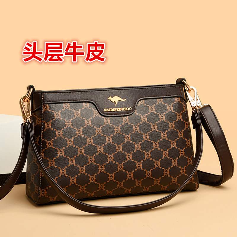 头层牛皮单肩斜挎包女软真皮手提包小方包妈妈包百搭潮流2025新款,箱包皮具/热销女包/男包,小方包,淘宝优惠券,粉丝福利购,淘宝优惠卷