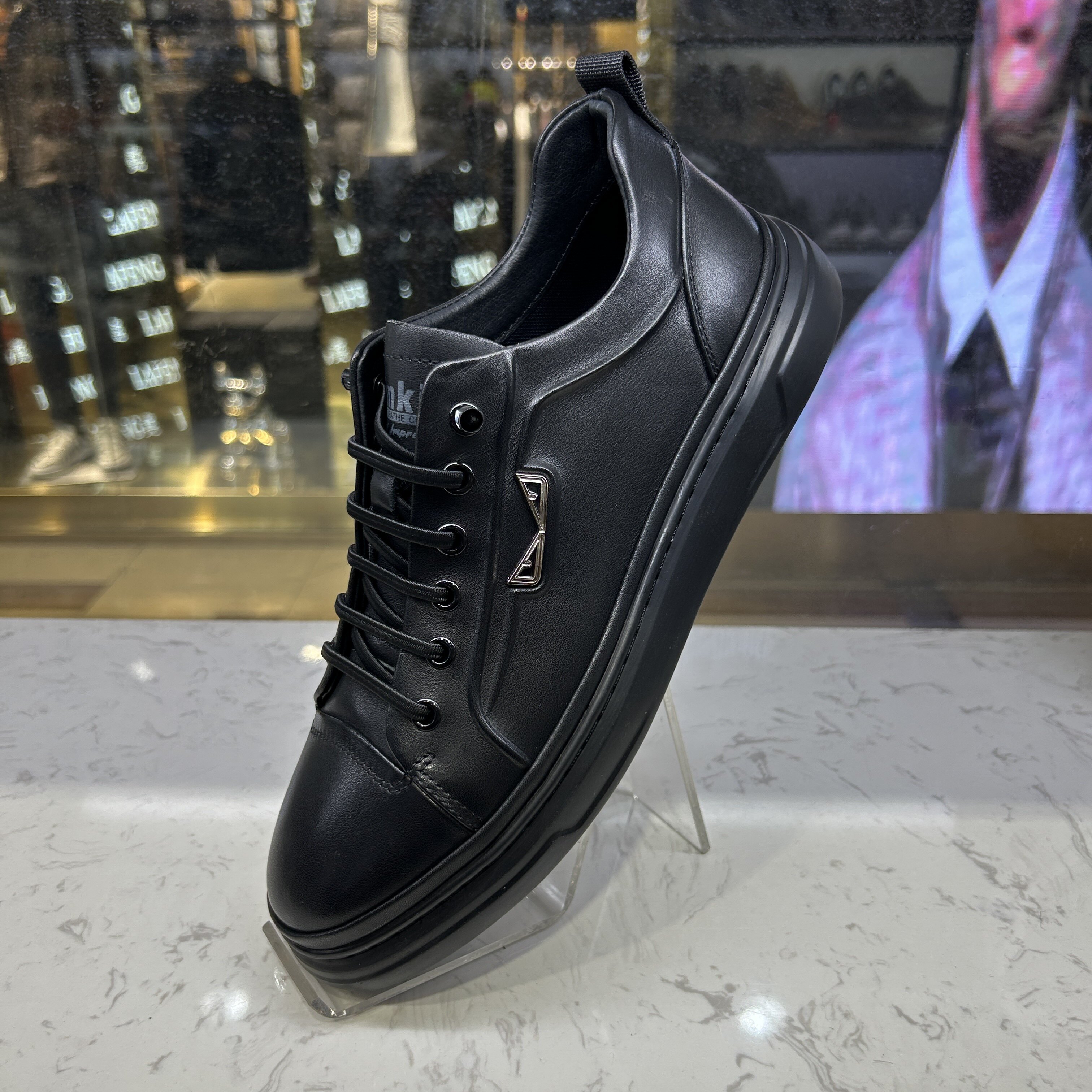 巴比帝尔男鞋头层牛皮商务休闲滑休闲板鞋