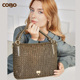 新品 COBO 蔻尔宝2024夏季 头层牛皮手工编织单肩手提斜挎女包