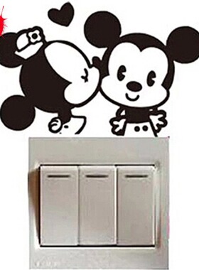 Mickey Mouse Wall Stickers Switch Sticker米老鼠开关贴