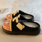 百搭chic一脚蹬勃肯拖鞋 方鱼鹿 女2026春季 包头可爱半拖鞋 ins韩版