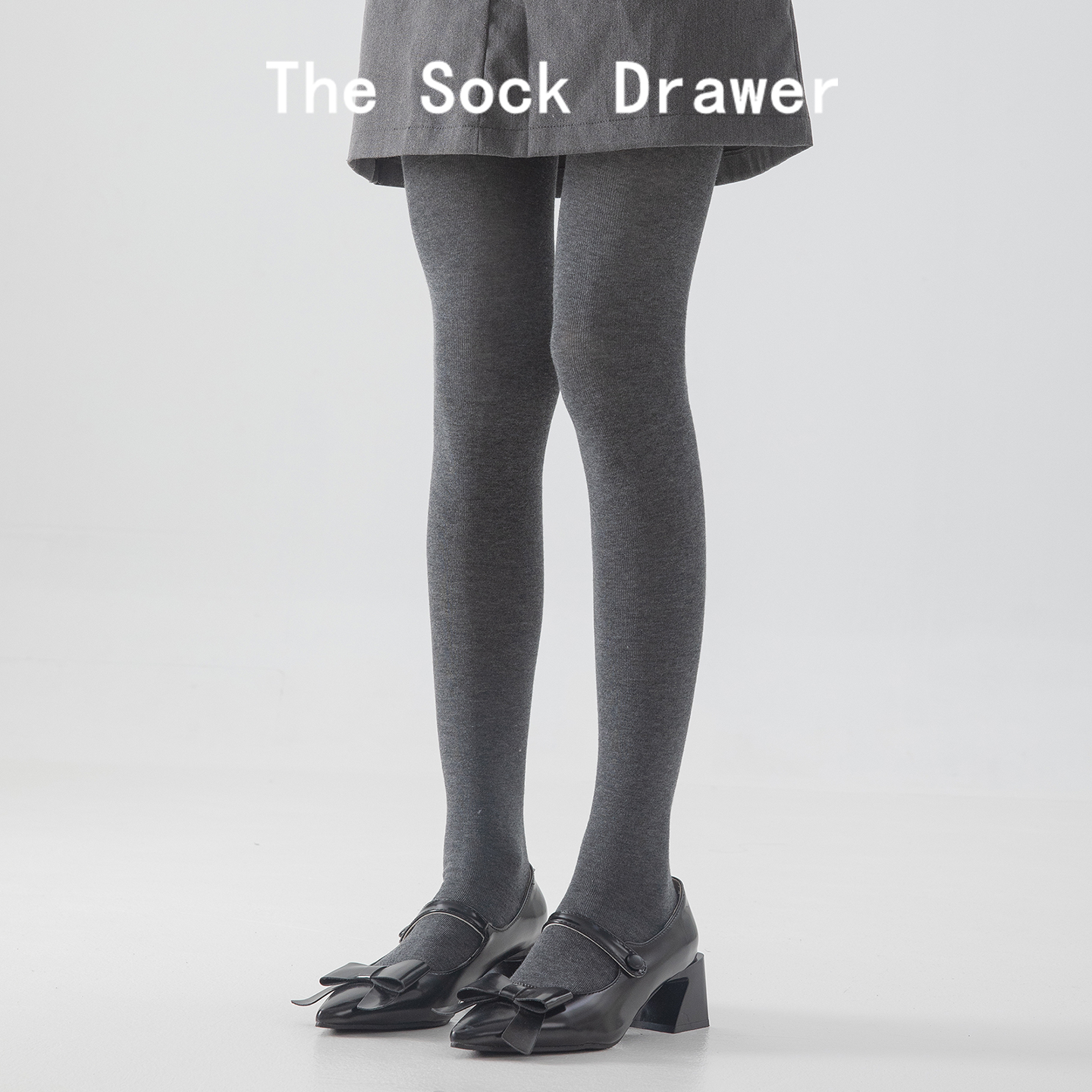 微压显瘦袜子女春秋打底裤袜连体不掉档防勾丝纯色外穿高腰打底袜