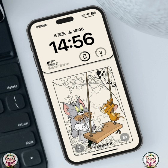 3套美式动漫猫和老鼠复古卡通Tom&Jerry汤姆和杰瑞24k超清iPhone
