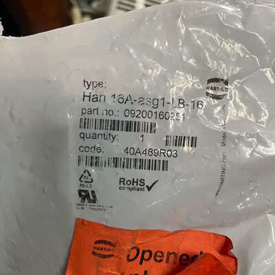 （议价）HARTING连接器09200160251底座。16A-ag