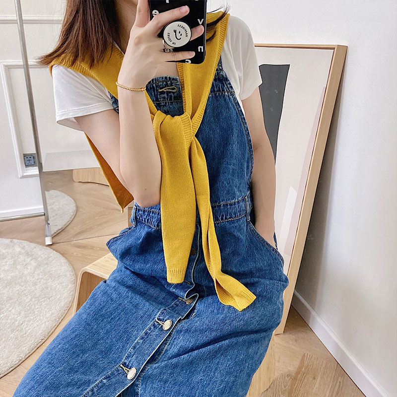 网红空调房糖果色披肩春秋2024护