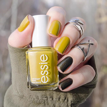 美国ESSIE指甲油夏天显白1705芥末姜黄绿色免照灯快干持久不可剥