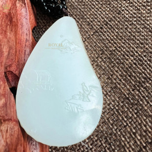 ROYAL珠宝和田玉吊坠挂件山水手把件送人女朋友老婆妈妈节日礼物