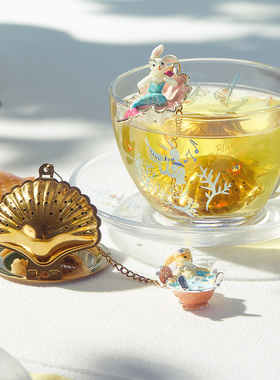 布兰兔茶漏茶滤海洋系列吊坠水杯摆件花果茶叶分离网泡茶过滤神器