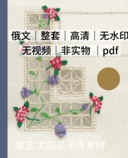 2160【俄文】刺绣教程镂空抽纱刺绣蕾丝刺绣 电仔图解