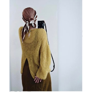 060 中文 希娜图解 棒针编织女士马海毛套衫毛衣图解教程文字说明