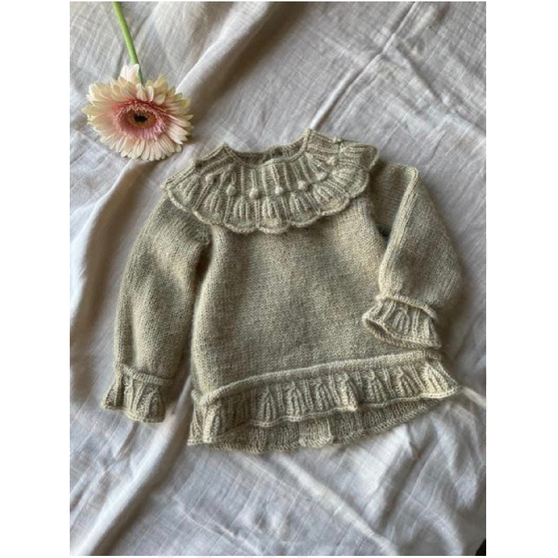 690 中文 朵儿套衫 儿童款 毛衣套头衫 编织图解教程 文字说明