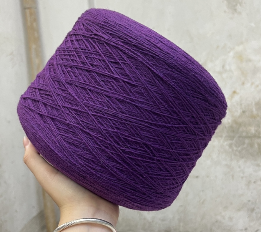 绝美暗夜紫/ 极细100%羊绒型澳毛柔软意大利PAPI百年豪华DK美丽诺