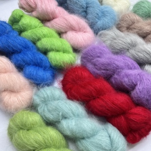 瑞士高奢Super Mohair超细幼马海南非顶奢毛衣围巾手织diy Kid