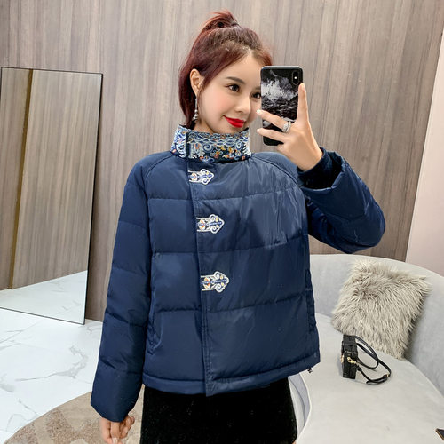民族风刺绣女士冬装羽绒服